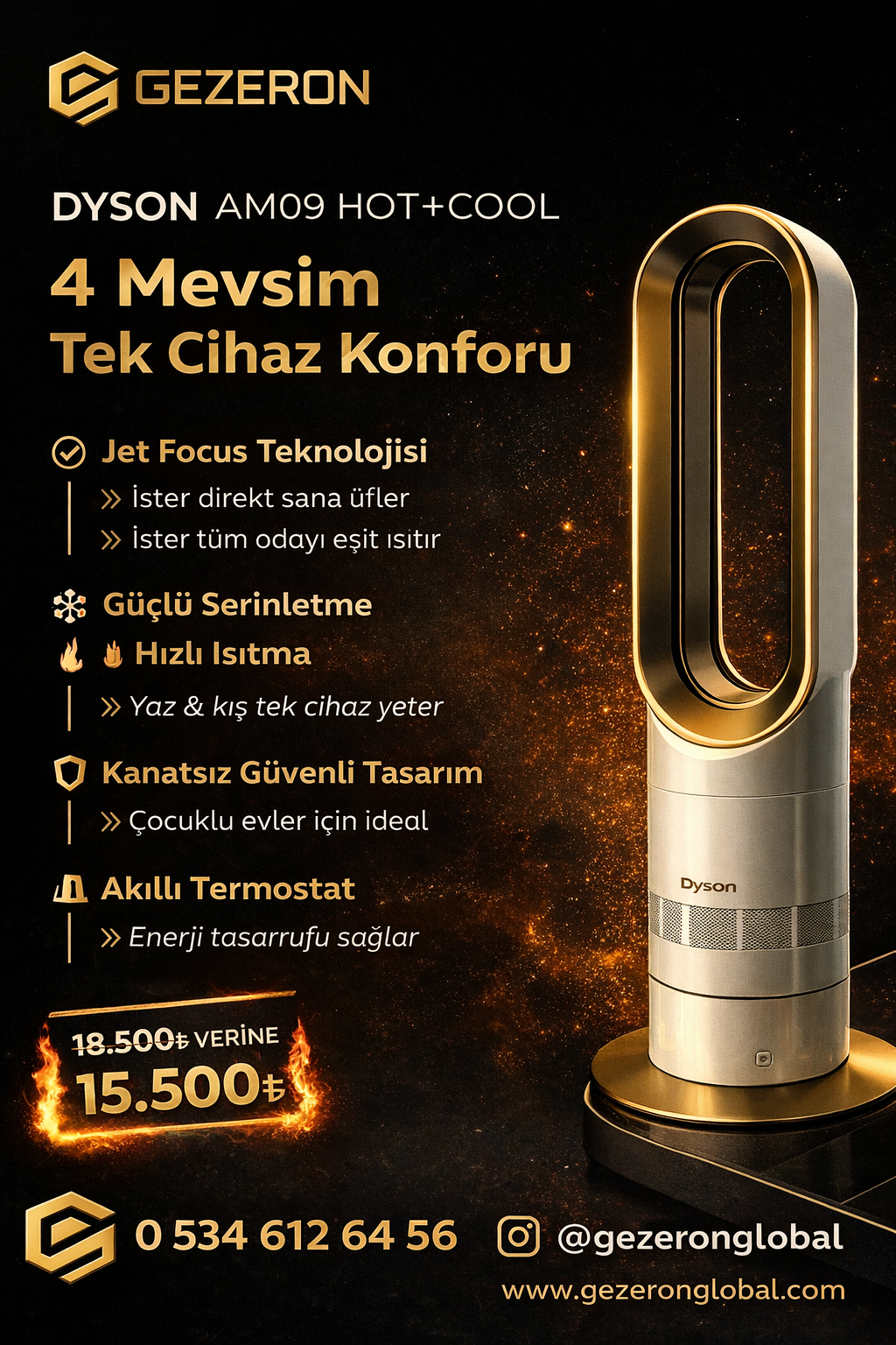 Dyson am09 hot+cool