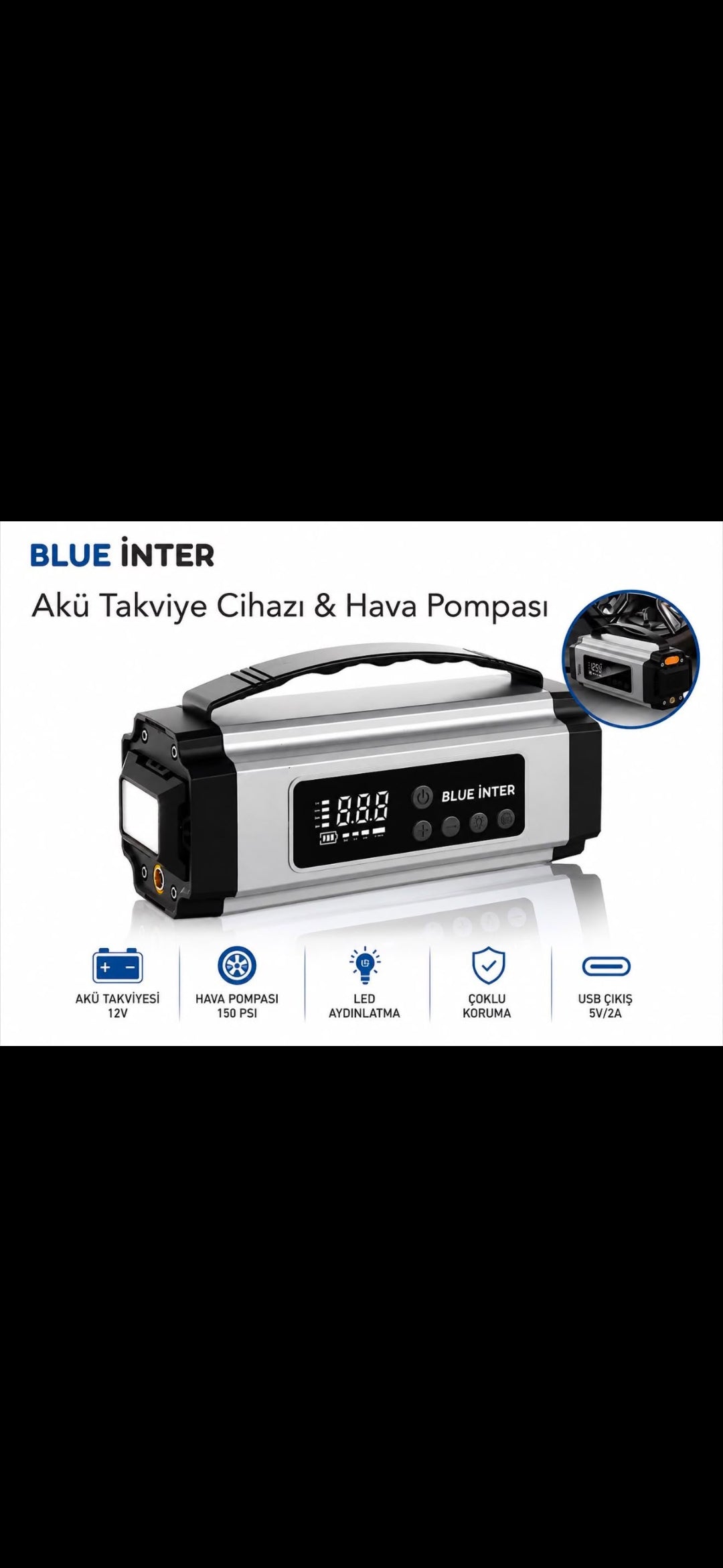 Blue INTER akü takviye ve Hava pompası
